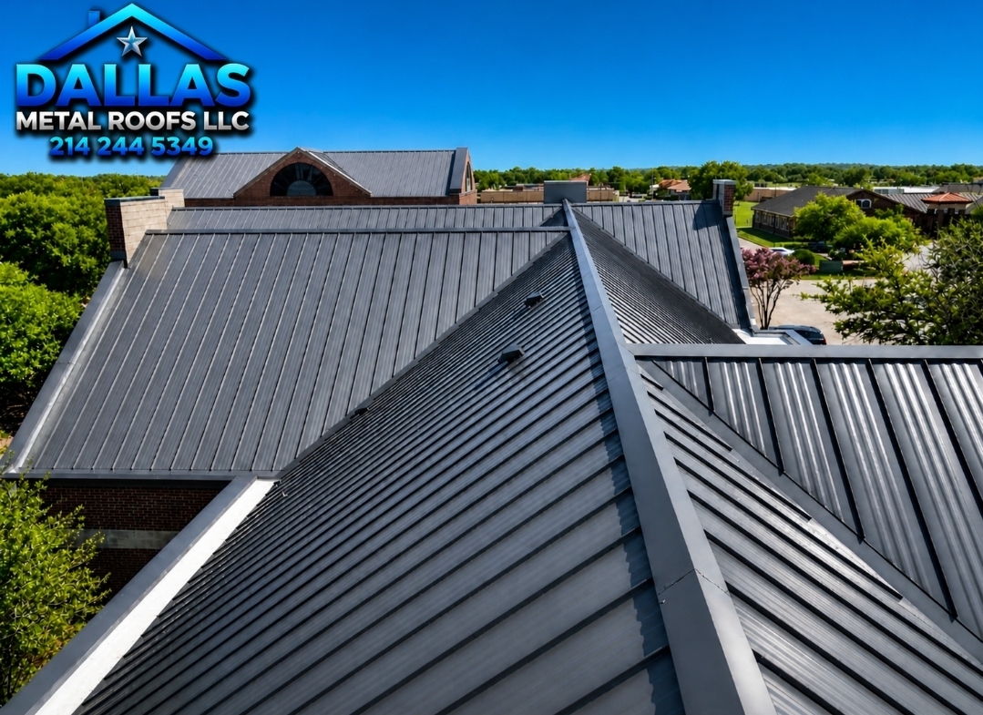 Commercial metal roofing project