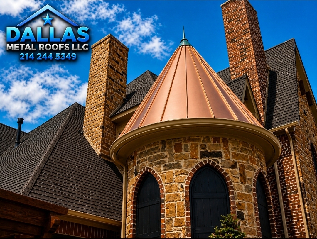 Copper standing seam turret