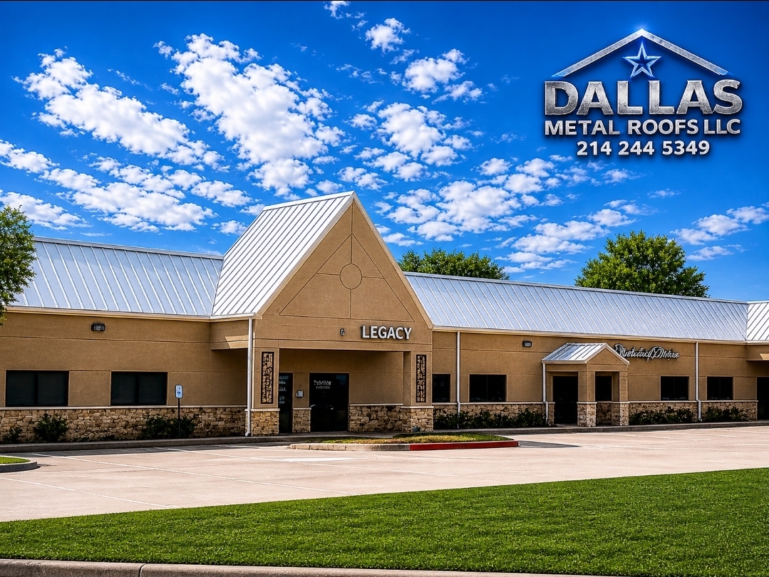 Commercial standing seam metal roof installation