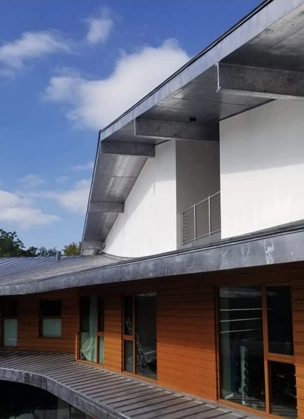 Lead coated copper roofing